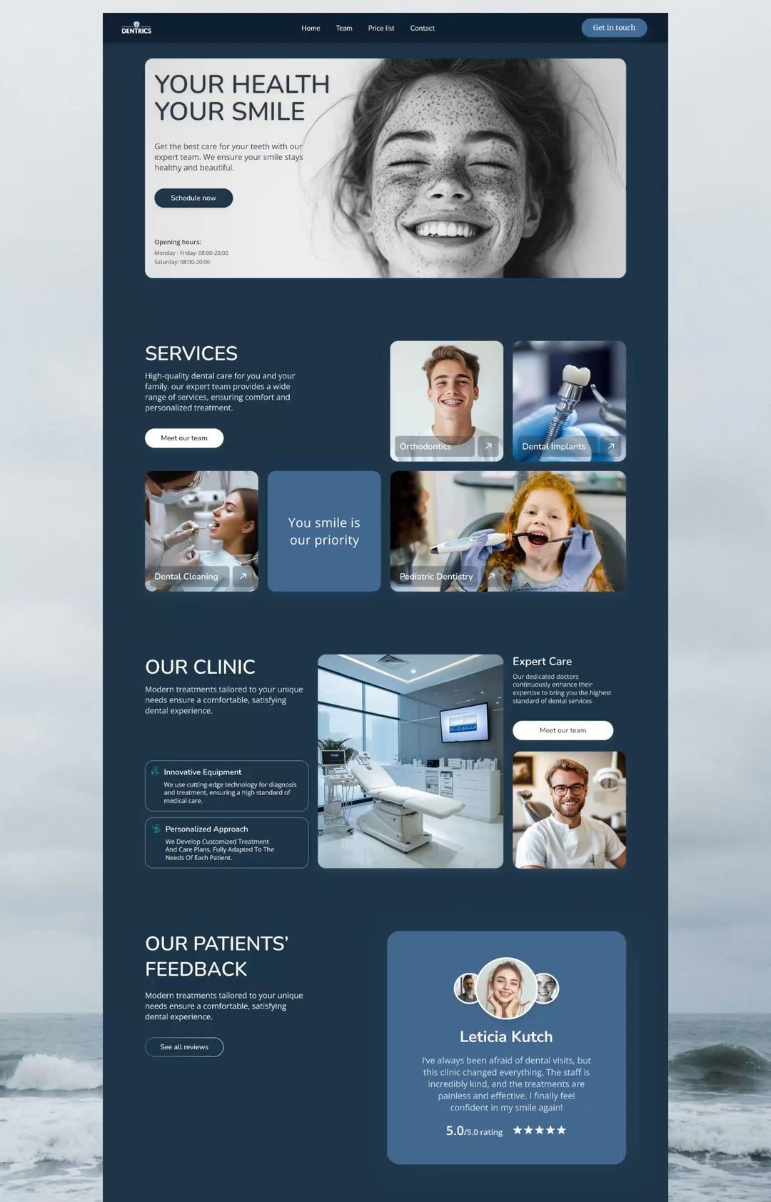 Bright dental clinic interior with dentist preparing instruments